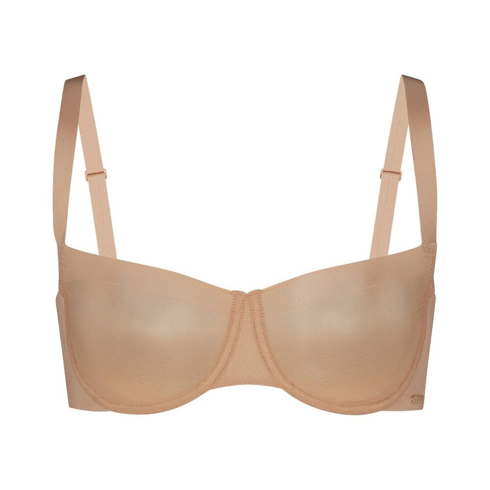 SKIMS No Show Unlined Balconette Bra - 34D - Clay NWT